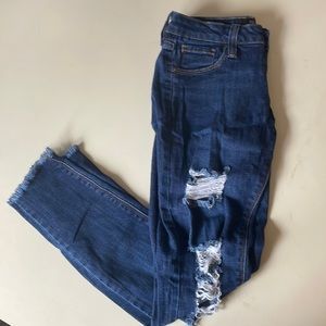 Dark wash skinny jeans